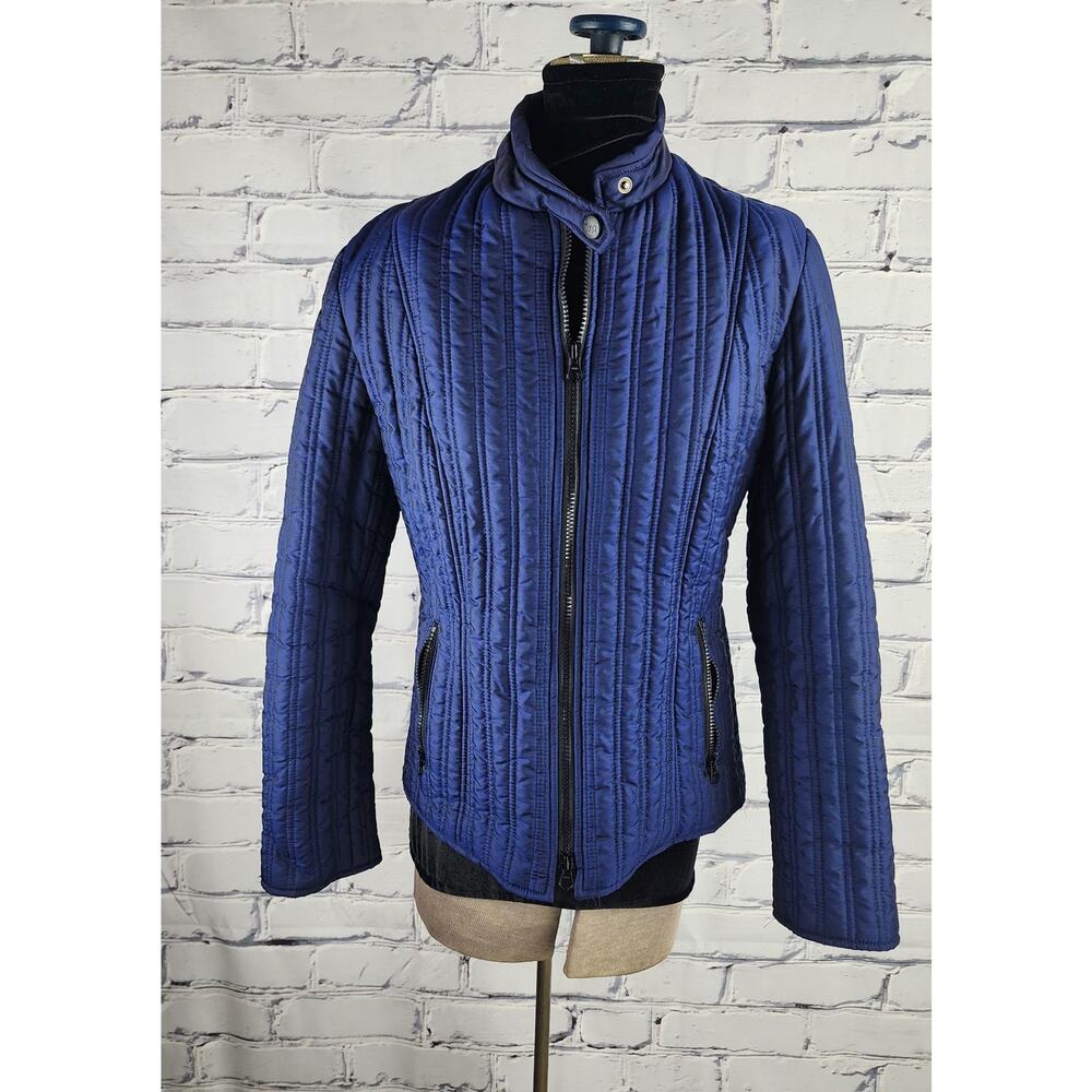 MNG Jacket Womens M Quilted puffed Twill Bomber Retro glam Streetwear corpcore